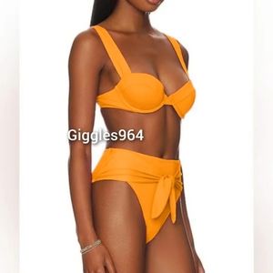 WeWoreWhat Claudia Riviera Bikini Set Carrot Orange